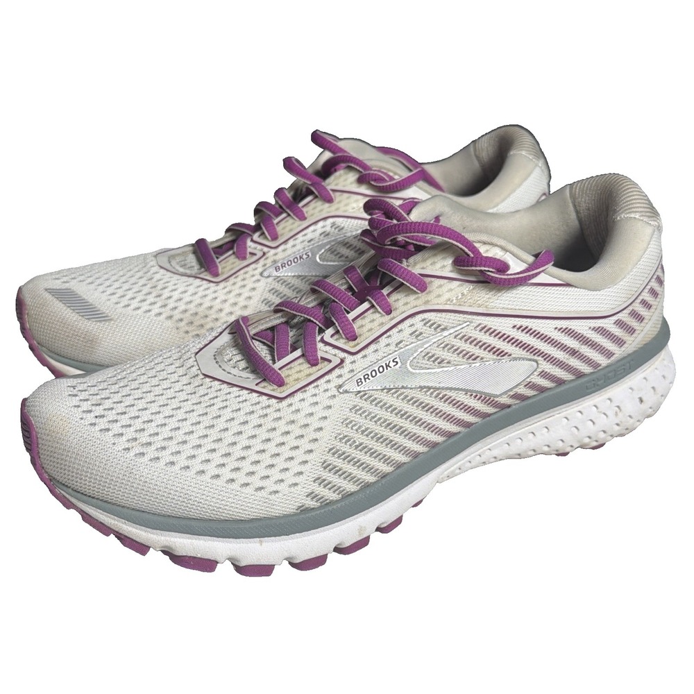 Brooks Ghost 12 Women's Size W 9.5 Purple White Running shoes